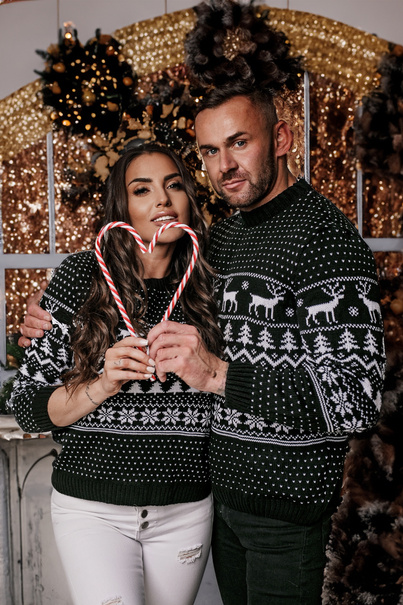 Blouse with frill mint