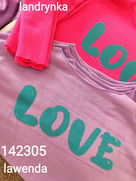 Bold Sweater with print LOVE Candy Pink