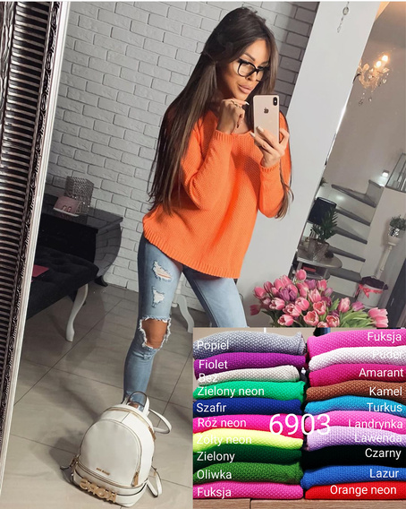 Women's Long Sleeve Sweater Ola Dark Candy Pink