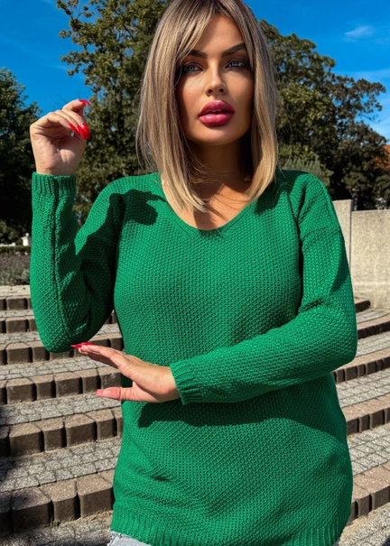 Women's Long Sleeve Sweater Ola Green