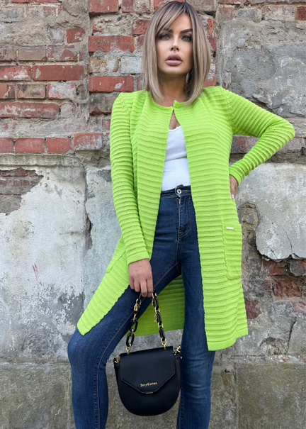Women's Loko lime striped coat