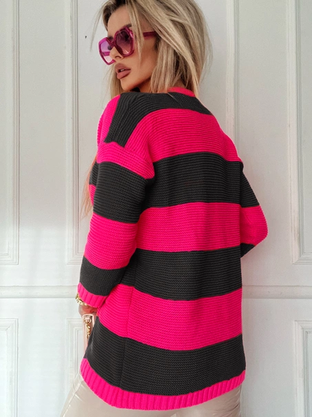 Damski sweter z sercem ecru 152302E