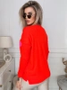 Damski sweter z sercem Julia pomarańcz neon