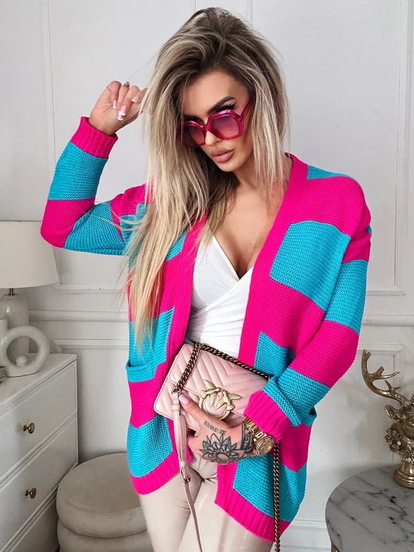 Damski sweter z sercem ecru 152302E