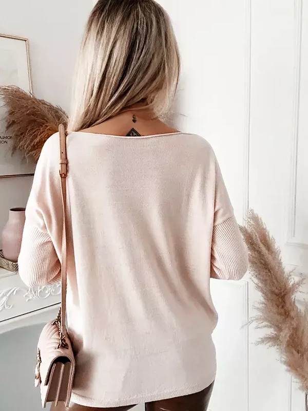 Loose sweater Amber powder pink