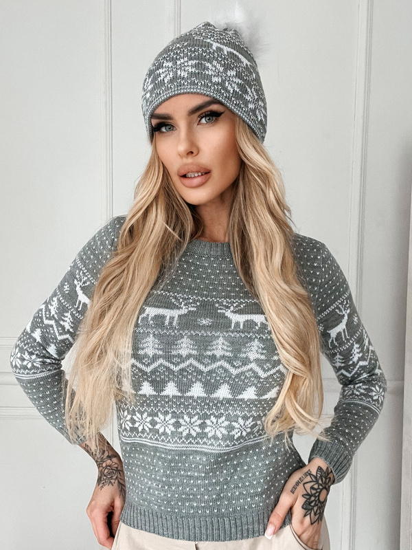 Blouse with frill mint