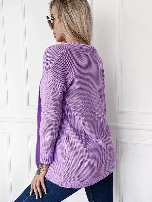 Damski sweter z sercem ecru 152302E