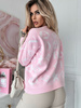 Trendy Patterned Sweater Luisa Light Pink