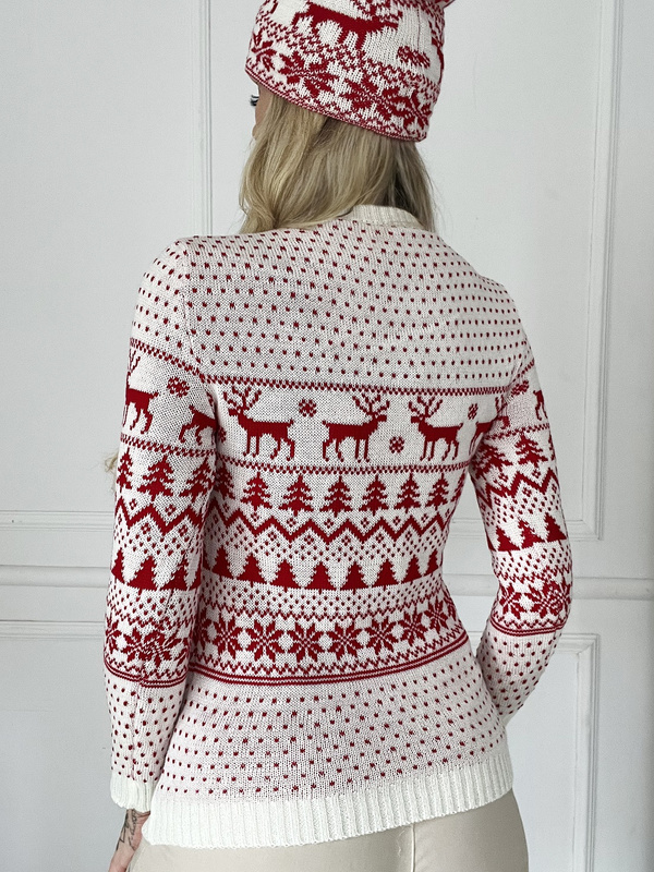 DAMSKI SWETER W ŚWIĄTECZNE WZORY