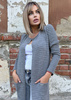 Women's Loko grey striped coat
