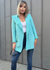 Women's striped hooded cardigan Samanta mint