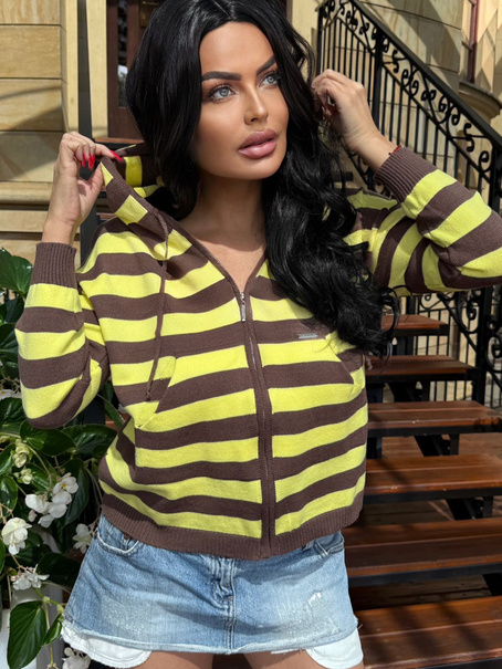 Bluza na suwak w paski Gabi 102525