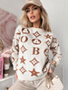 Trendy Patterned Sweater Luisa Ecru