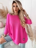Długi damski sweter Stella oversize fuksja