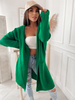 Elegant Cardigan with Pockets ELIS XL Green