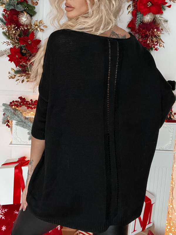 Damski sweter z sercem ecru 152302E