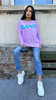 Bold Sweater with print LOVE Lavender