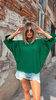 Women's frilled jumper Nola green