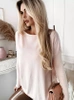 Loose sweater Amber powder pink