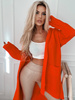 Elegant Cardigan with Pockets ELIS XL Neon Orange