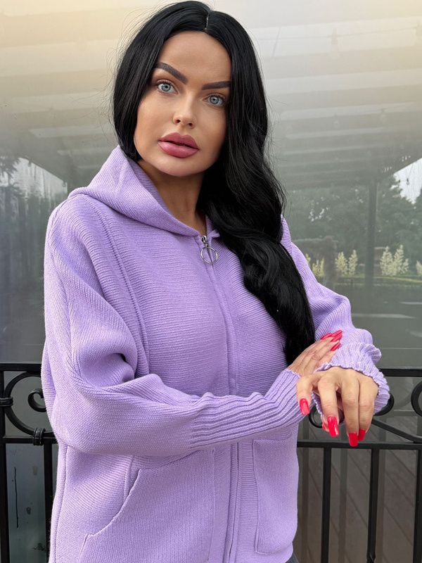 Donna 14850 hooded zip-up sweatshirt