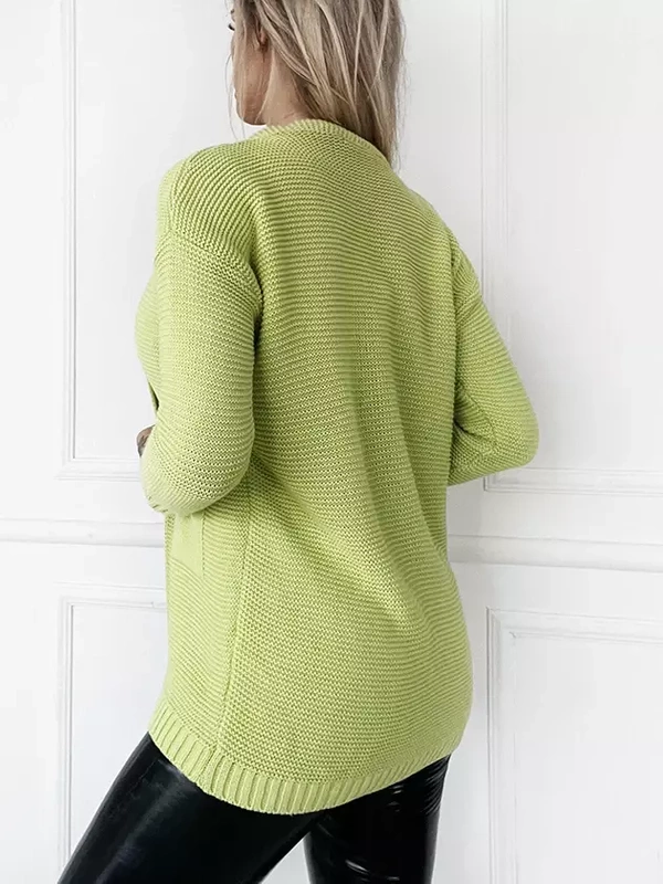 Damski sweter z sercem ecru 152302E