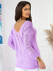 Damski sweter z sercem ecru 152302E
