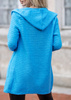 Women's striped hooded cardigan Samanta azure