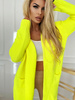 Elegant Cardigan with Pockets ELIS XL Neon Yellow