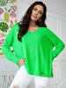 Women's light heart-shaped sweater Omena green neon