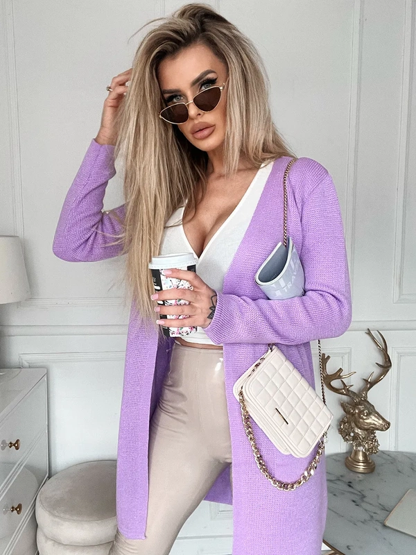 Damski sweter z sercem ecru 152302E