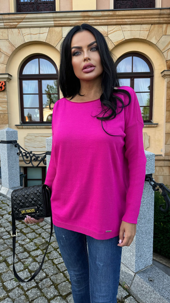 Luźny sweter Amber amarant