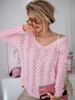 Damski sweter z sercem ecru 152302E