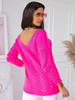 Damski sweter z sercem ecru 152302E