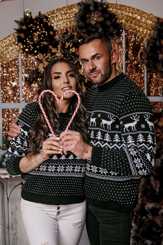 MĘSKI SWETER RENIFER W ŚWIĄTECZNE WZORY
