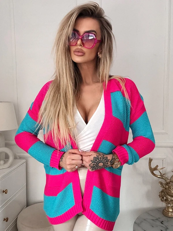 Damski sweter z sercem ecru 152302E