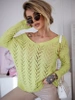 Damski sweter z sercem ecru 152302E