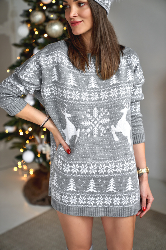 ŚWIĄTECZNY SWETER OVERSIZE DEER