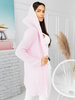 Women's striped hooded cardigan Samanta pink
