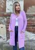 Women's Loko lavender striped coat