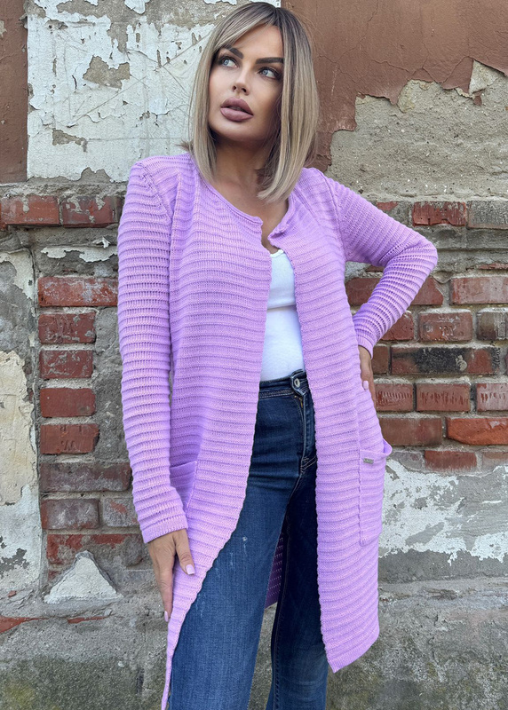 Women's Loko lavender striped coat