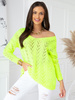 Damski sweter z sercem ecru 152302E