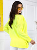 Women's light heart-shaped sweater Omena yellow neon