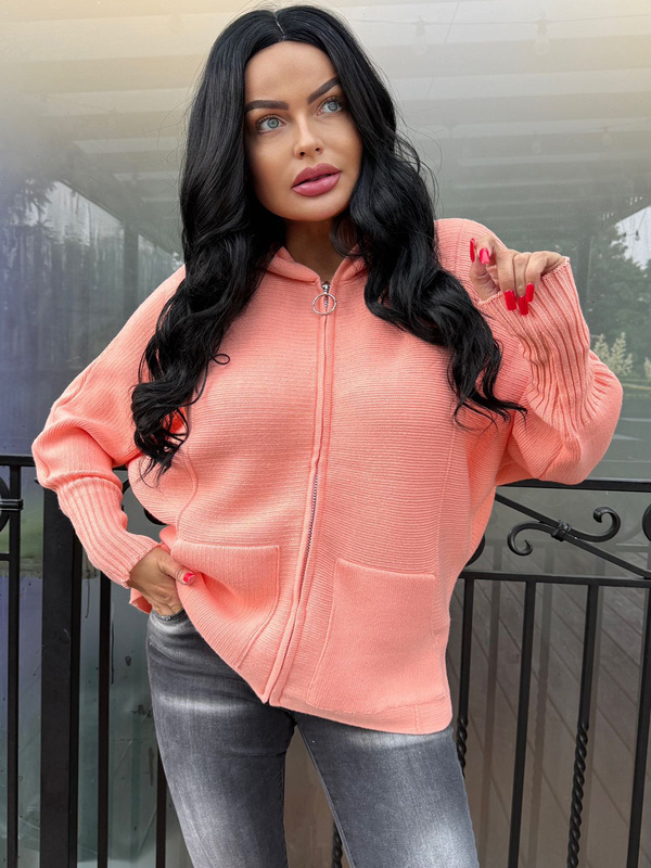 Bluza na suwak z kapturem Donna 14850