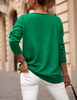 Women's light heart-shaped sweater Omena green