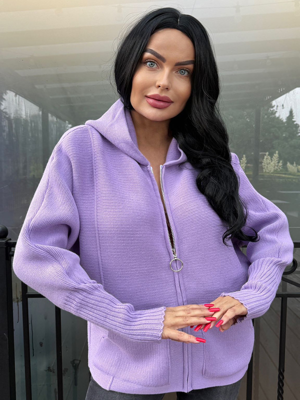 Bluza na suwak z kapturem Donna 14850