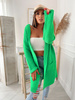 Elegant Cardigan with Pockets ELIS XL Neon Green