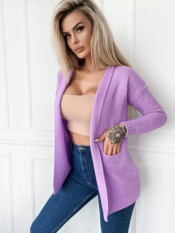 Damski sweter z sercem ecru 152302E