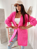Elegant Cardigan with Pockets ELIS XL Pink