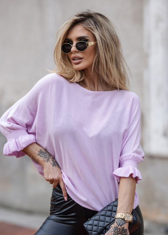 Women's frilled jumper Nola lila